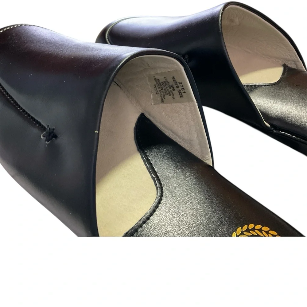 New L.B. Evans leather Duke Scuff Slipper Slides